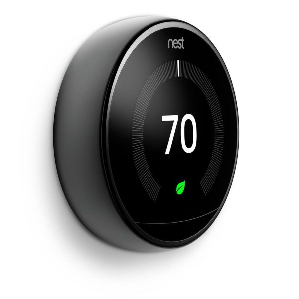 Google Nest Learning Smart Thermostat Gen 3 Mirror Black T3018US + elago Wall Plate Cover Online