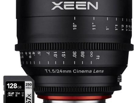 Rokinon XEEN 24mm T1.5 Professional Cine Lens for Canon EF Mount with 128GB Card Online