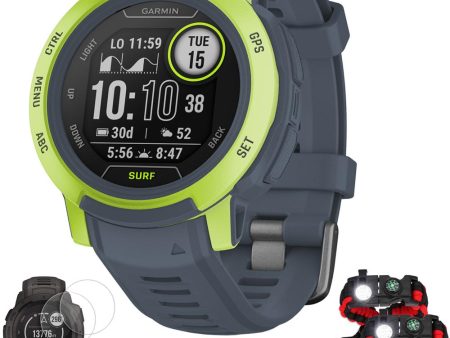 Garmin Instinct 2 Surf Edition GPS Smartwatch Fitness Tracker + Accessories Bundle Sale