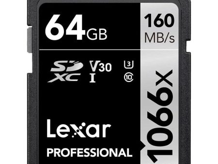 Lexar 64GB Professional 1066x UHS-I SDXC Memory Card (SILVER Series, 2-Pack) Online Sale