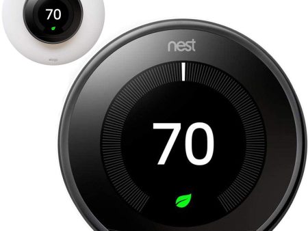 Google Nest Learning Smart Thermostat Gen 3 Mirror Black T3018US + elago Wall Plate Cover Online