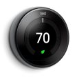 Google Nest Learning Smart Thermostat Gen 3 Mirror Black T3018US + elago Wall Plate Cover Online