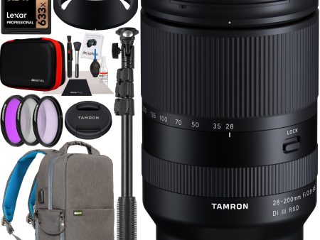 Tamron 28-200mm F 2.8-5.6 Di III RXD Lens A071 for Sony Full Frame Mirrorless Bundle Supply