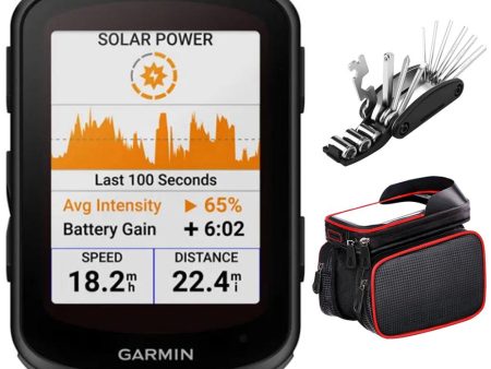 Garmin 010-02695-20 Edge 840 Solar, Compact GPS Cycling Computer +Deco Accessory Bundle Hot on Sale