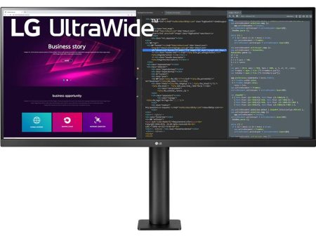 LG 34  21:9 UltraWide QHD 3440x1440 Ergo IPS HDR Monitor 34WN780-B - Refurbished Supply