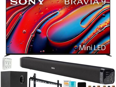 Sony BRAVIA 9 65  4K HDR QLED Mini-LED TV (2024) with Deco Gear Home Theater Bundle Discount