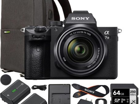 Sony a7 III Mirrorless Camera + 28-70mm Lens Kit + 2 Battery Content Creator Bundle Fashion