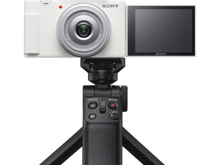 Sony ZV-1F Vlog 4K Camera + ACCVC1 Vlogger Tripod Kit Content Creator Bundle - White Online Hot Sale