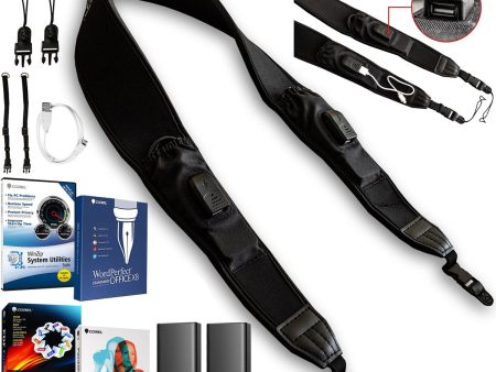 Deco Photo Power Strap w  Camera Battery Charger & Corel PC Productivity Suite v.3 Bundle For Discount