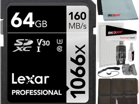 Lexar LSD1066064G 64GB SDXC 1066X Memory Card Bundle with Accessory Kit Discount