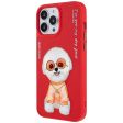 NIMMY Glasses Pet Series for iPhone 13 Pro 6.1 inch Anti-drop Phone Shell Embroidery PU Leather + PC + TPU Back Case Discount