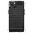 Brushed Slim Case for iPhone 14 Plus 6.7 inch Carbon Fiber Texture TPU Cover Scratch Resistant Cell Phone Case Online Sale