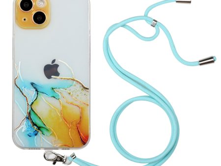 Adjustable Long Lanyard Design Flexible TPU Case with Marble Pattern Printing for iPhone 13 mini 5.4 inch Online