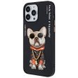 NIMMY Glasses Pet Series for iPhone 13 Pro 6.1 inch Anti-drop Phone Shell Embroidery PU Leather + PC + TPU Back Case Discount