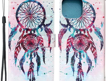 3D Fashion Pattern Printing PU Leather Shockproof Flip Magnetic Wallet Case with Strap for iPhone 13 Pro 6.1 inch Cheap