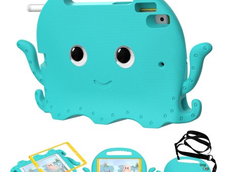 For iPad Pro 10.5-inch (2017) iPad Air 10.5 inch (2019) iPad 10.2 (2020) (2019) (2021) Cute Octopus Pen Slot Design EVA Case Impact-resistant Tablet Cover with Handle and Shoulder Strap Discount