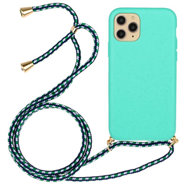 Anti-scratch Protective Phone Cover for iPhone 14 Pro 6.1 inch, Wheat Straw + TPU Case with Adjustable Lanyard Supply