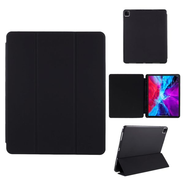 Pen Slot Design Smooth-Feeling Tri-fold Stand Leather Case with Sleep Wake Function for iPad Pro 12.9-inch (2020) on Sale