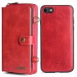 MEGSHI 020 Series Detachable 2-in-1 Scratch-resistant Magnetic Design Shockproof PU Leather and TPU Wallet Cover Shoulder Bag for iPhone SE (2022) SE (2020) 8 7 Online Hot Sale