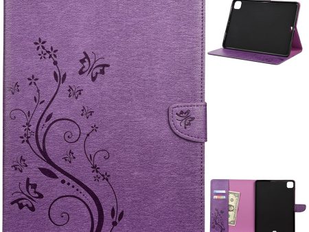 Butterflies Imprint Wallet Stand Flip Leather Tablet Cover for iPad Pro 11-inch (2020) (2018) For Discount