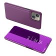 View Window Electroplating Mirror Surface Leather Stand Cover Cellphone Case for iPhone 13 mini 5.4 inch Hot on Sale