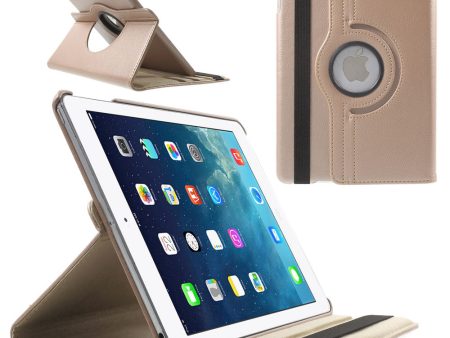 360 Degree Rotating Litchi Leather Smart Case for iPad Air For Discount