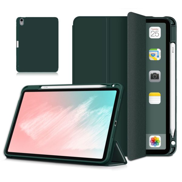 Auto Wake Sleep Litch Skin PU Leather Tri-fold Stand Case with Pencil Holder for iPad Air (2020) Air (2022) Discount