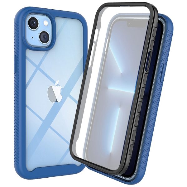 For iPhone 14 Plus 6.7 inch 3-in-1 Full Coverage Phone Case PC + TPU Protective Cover with PET Screen Protector Online now