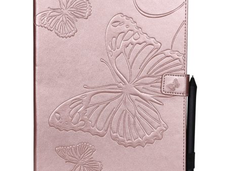 KT Tablet Series-3 Imprint Butterfly Flower Stand Wallet Leather Shell for iPad Air 10.5 (2019) Pro 10.5 (2017) Online now