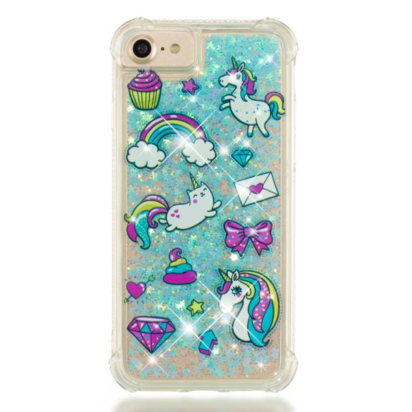 Pattern Printing Fashion Sparkling Quicksand Soft TPU Back Case for iPhone 6   6s   SE (2022) SE (2020) 8 7 Discount