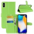 Litchi Texture Wallet Stand Leather Protective Phone Case for iPhone XS Max 6.5 inch Online now