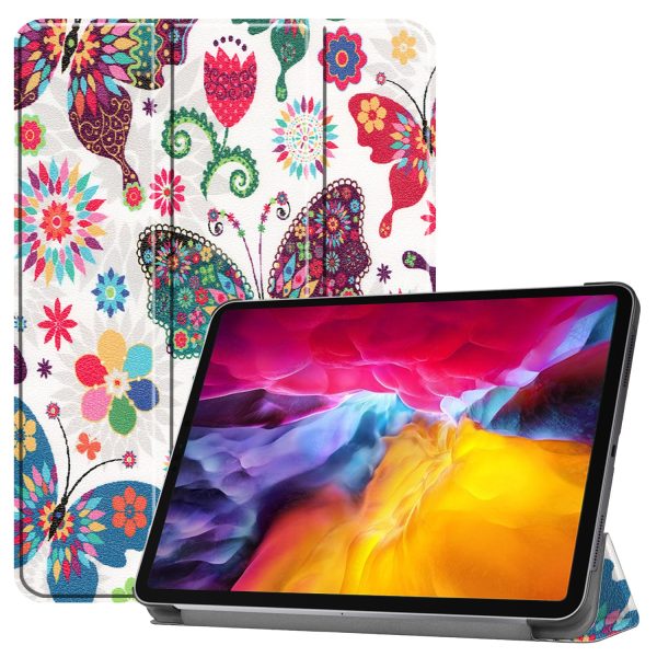 Pattern Printing Tri-fold Stand Case for iPad Pro 11-inch (2021), Folio PU Leather Auto Wake Sleep Cover with Pen Slot on Sale