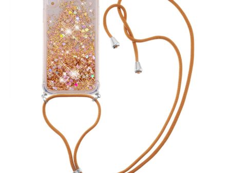 Glitter Quicksand Soft TPU Phone Case with Hands-free Lanyard for iPhone XR 6.1 inch Discount