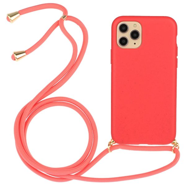 Anti-scratch Protective Phone Cover for iPhone 14 Pro 6.1 inch, Wheat Straw + TPU Case with Adjustable Lanyard Supply