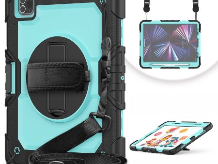 Rugged Heavy Duty PC + Silicone Shockproof 360Â° Rotating Kickstand Cover with Handle Hand Grip and Shoulder Strap for iPad Pro 11-inch (2021) Online