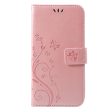 Imprint Butterfly Flower Stand Wallet Leather Cover for iPhone XR 6.1 inch Online Sale