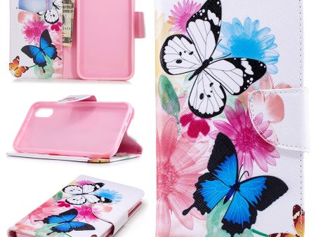 For iPhone XR 6.1 inch Pattern Printing PU Leather Protection Cell Phone Case Online now