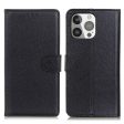 All-round Protection Classic Litchi Texture Leather Wallet Design Stand Case for iPhone 13 Pro 6.1 inch Fashion