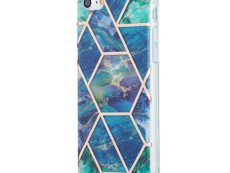 Marble Pattern Electroplating IMD 2.0mm TPU Phone Cover for iPhone SE (2020) SE (2022) iPhone 8 7 4.7 inch on Sale