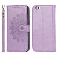 Anti-Collision R61 Texture Felled Seam PU Leather Pattern Imprinting Wallet Mobile Cover Shell for iPhone SE (2022) SE (2020) 8 7 Supply