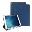 MUTURAL Smart Stand Jeans Cloth Texture PU Leather Case with Pen Slot for iPad Air 10.5 (2019)   Pro 10.5-inch (2017) Fashion