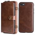 MEGSHI 020 Series Detachable 2-in-1 Scratch-resistant Magnetic Design Shockproof PU Leather and TPU Wallet Cover Shoulder Bag for iPhone SE (2022) SE (2020) 8 7 Online Hot Sale