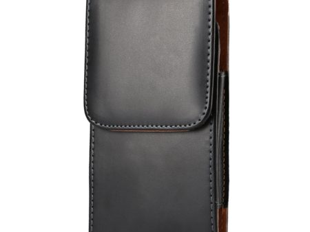 Smooth Leather Vertical Pouch Case Holster for 6.3-inch Smartphones Online Hot Sale