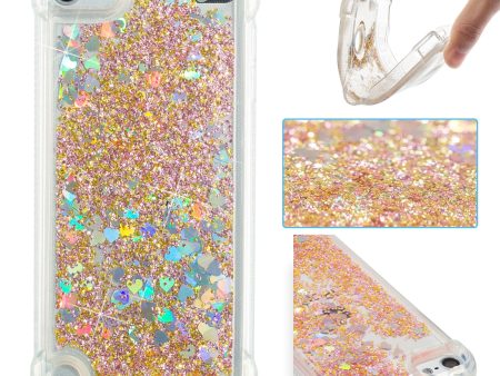 Glitter Powder Heart Shaped Sequins Quicksand TPU Protective Case for iPod Touch (2019)   Touch 6   5 For Cheap