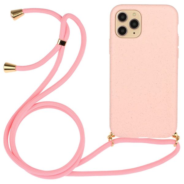 Anti-scratch Protective Phone Cover for iPhone 14 Pro 6.1 inch, Wheat Straw + TPU Case with Adjustable Lanyard Supply