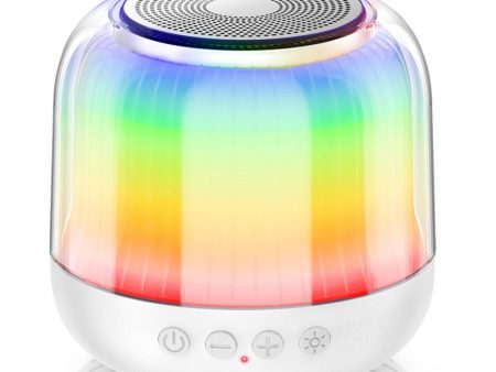 JY12 Portable Mini Speaker with 360 Degrees Full-screen RGB LED Light Multi-Color Changing Wireless Bluetooth Subwoofer Cheap