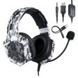 ONIKUMA K8 Camouflage Omnidirectional MIC USB Gaming Headset Wired Headphone Online now