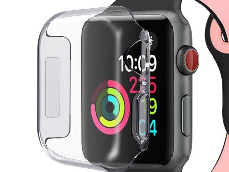 Soft Transparent TPU Case Protector Shell Accurate Cutouts for Apple Watch Series 4   5   6   SE   SE (2022) 40mm For Sale