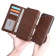 MEGSHI 020 Series Detachable 2-in-1 Scratch-resistant Magnetic Design Shockproof PU Leather and TPU Wallet Cover Shoulder Bag for iPhone SE (2022) SE (2020) 8 7 Online Hot Sale