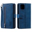 9 Card Slots Design Leather Wallet Stand Phone Case Shell with Wrist Strap for iPhone 13 mini 5.4 inch Online